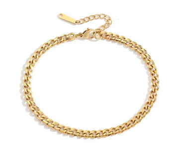 Minimalist Cuban Anklet